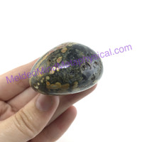 MeldedMind204 Ocean Jasper Palm Worry Smooth Mini Massage Stone 45mm Holistic En