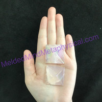 MeldedMind265 One (1) Rose Aura Pyramid Decor Display Pink