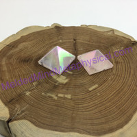 MeldedMind265 One (1) Rose Aura Pyramid Decor Display Pink