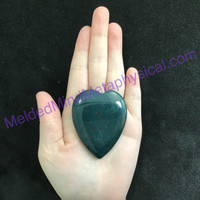 MeldedMind Bloodstone Heart Thumb Palm Smooth Worry 2.16in 55mm Metaphysical 306