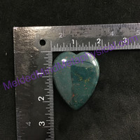 MeldedMind Bloodstone Heart Thumb Palm Smooth Worry 2.20in 56mm Metaphysical 307