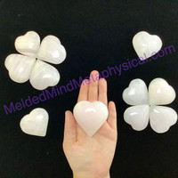 MeldedMind280 ONE(1) Fluorescent Pink Mangano Calcite Heart Stone 51-58mm Love 