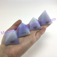 MeldedMind305 ONE (1) Blue Chalcedony Pyramid 33-37mm Display Decor