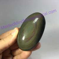 MeldedMind Rainbow Obsidian Palm Stone 2.87in 73mm Smooth Worry Metaphysical 089