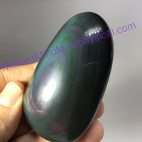 MeldedMind Rainbow Obsidian Palm Stone 2.79in 71mm Smooth Worry Metaphysical 090