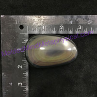 MeldedMind Rainbow Obsidian Palm Stone 2.79in 71mm Smooth Worry Metaphysical 090