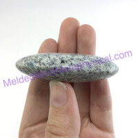 MeldedMind058 K2 Palmstone with Malachite Oval Smooth 58mm Azurite in Granite