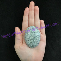 MeldedMind058 K2 Palmstone with Malachite Oval Smooth 58mm Azurite in Granite