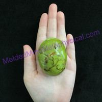 MeldedMind165 Green African Opal Pistachio Palm Smooth Stone 63mm Madagascar