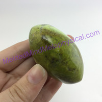 MeldedMind165 Green African Opal Pistachio Palm Smooth Stone 63mm Madagascar