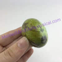 MeldedMind165 Green African Opal Pistachio Palm Smooth Stone 63mm Madagascar