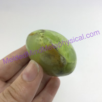 MeldedMind170 Green African Opal Pistachio Palm Smooth Stone 57mm Madagascar