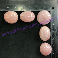 MeldedMind175 One (1) Rose Quartz Palm Stone Pink Crystal Worry Smooth Stone