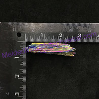 MeldedMind318 Rainbow Titanium Coated Kyanite Blade Pendant 66mm Pre Drilled