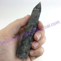 MeldedMind838 Que Sera Sera Obelisk 100mm Llanite Metaphysical Crystal Decor