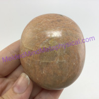 MeldedMind265 Orange Moonstone Palm Stone 56mm Worry Crystal Stone
