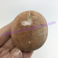 MeldedMind266 Orange Moonstone Palm Stone 53mm Worry Crystal Stone