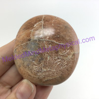 MeldedMind266 Orange Moonstone Palm Stone 53mm Worry Crystal Stone