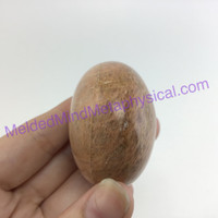 MeldedMind267 Orange Moonstone Palm Stone 55mm Worry Crystal Stone