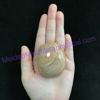 MeldedMind268 Orange Moonstone Palm Stone 56mm Worry Crystal Stone