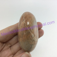 MeldedMind268 Orange Moonstone Palm Stone 56mm Worry Crystal Stone