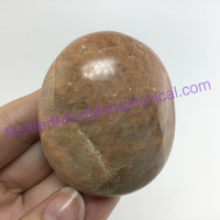 MeldedMind268 Orange Moonstone Palm Stone 56mm Worry Crystal Stone