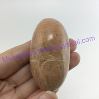 MeldedMind269 Orange Moonstone Palm Stone 53mm Worry Crystal Stone