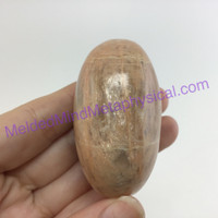 MeldedMind269 Orange Moonstone Palm Stone 53mm Worry Crystal Stone