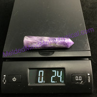 MeldedMind Chevron Amethyst Obelisk 3.3in 85mm Holisitic Crystal Altar Decor 068