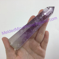 MeldedMind Clear Amethyst Obelisk 4.6in 118mm Holisitic Crystal Altar Decor 073