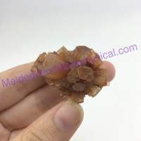 MeldedMind Brown Aragonite Specimen 1.42in Natural Crystal Sefrou, Morocco 196