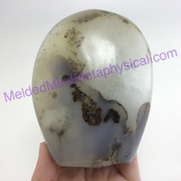 MeldedMind Polished Dendritic Agate 4.34in Natural Inclusions Crystal 150