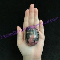 MeldedMind Rhodonite Palm Stone 65mm Smooth Worry Pocket Metaphysical 149