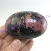 MeldedMind Rhodonite Palm Stone 65mm Smooth Worry Pocket Metaphysical 149