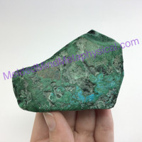 MeldedMind Polished Malachite Specimen Congo 87mm Natural Green Crystal 103