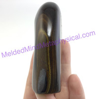 MeldedMind Polished Free Form Golden Tiger's Eye  Specimen 67mm Smooth Worry  074