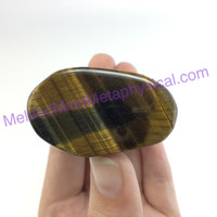 MeldedMind Polished Free Form Golden Tiger's Eye  Specimen 67mm Smooth Worry  074