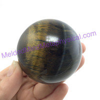 MeldedMind Polished Golden Tiger's Eye Sphere 54mm Smooth Metaphysical 077