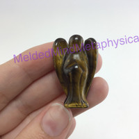 MeldedMind Hand Carved Golden Tiger's Eye Angel 31mm Polished Crystal Stone 156
