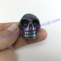 MeldedMind200 Hematite Skull 1.37in 35mm Altar Mineral Black