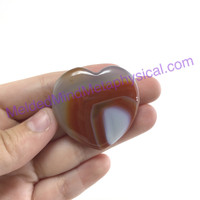 MeldedMind Banded Agate Puffed Heart 39.6mm Metaphysical Healing Crystal 093