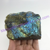 MeldedMind Double Flash Labradorite Specimen 4.05in 103mm One Side Polished 206