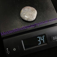 MeldedMind Crazy Lace Agate Palm Stone 1.68in 42mm Laughter Stone Happy Lace 084