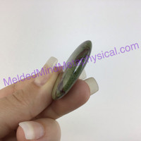 MeldedMind Dragons Blood Jasper Palm Smooth Worry Stone 1.61in Green Red 098