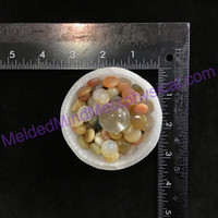 MeldedMind (1) Protection Strength Creativity Agate Chips in Selenite Bowl 008