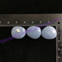 MeldedMind One (1) Angelite Palm Stone 1.5in 43-45mm Worry Calm Pocket Peru 652