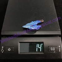 MeldedMind Titanium Coated Kyanite Blade 2.44in 62mm Rainbow Specimen 627