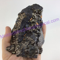 MeldedMind Botryoidal Hematite Specimen 1lbs 11oz Morocco Mineral Black 236