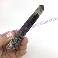 MeldedMind Blk Elestial Skeletal Quartz Wand 4.36in Phantom Natural Point 761