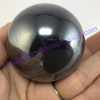 MeldedMind Hematite Sphere 2.25in 56mm Altar Mineral Black 238